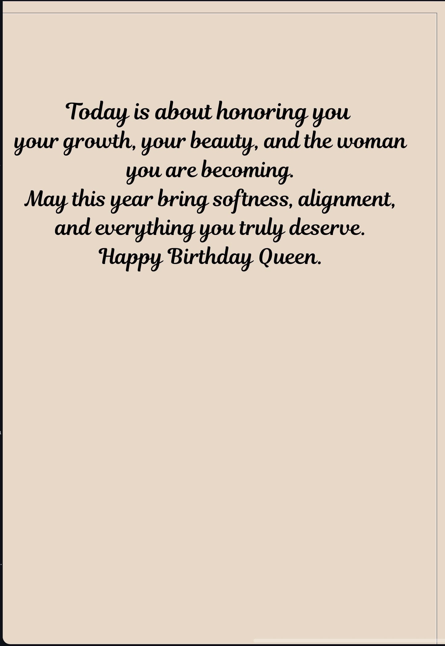 Happy Birthday Queen Card